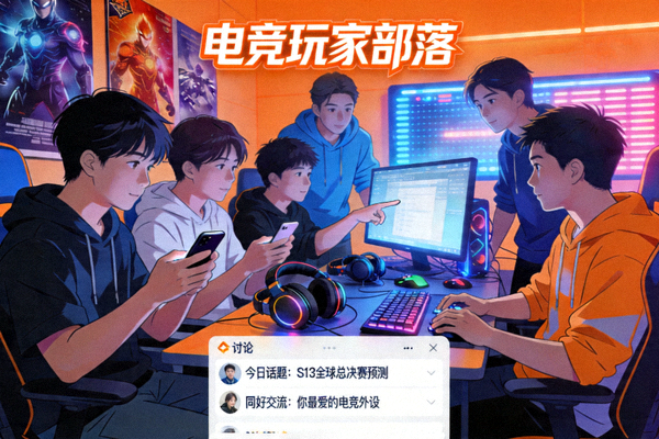 电竞玩家部落社区互动 - 粉丝讨论与同好交流